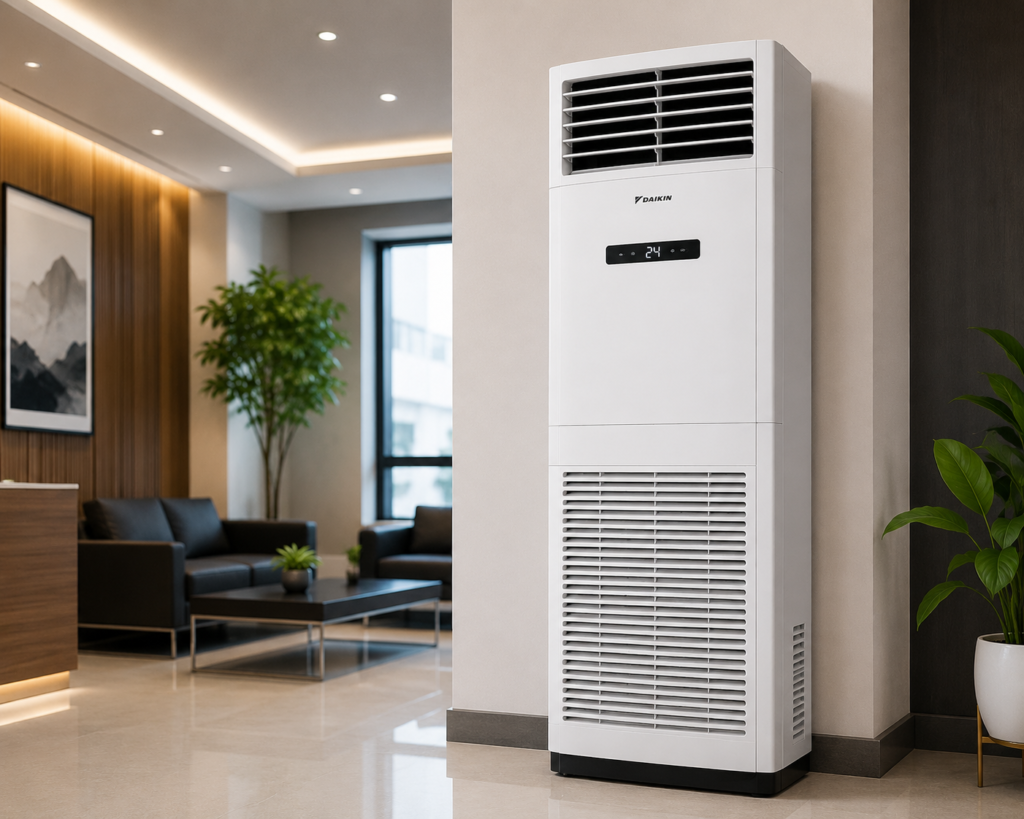 Floor Standing AC for residential and commercial spaces by QR Corporation