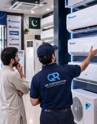 Professional air conditioning installation and maintenance expertise by QR Corporation in Lahore