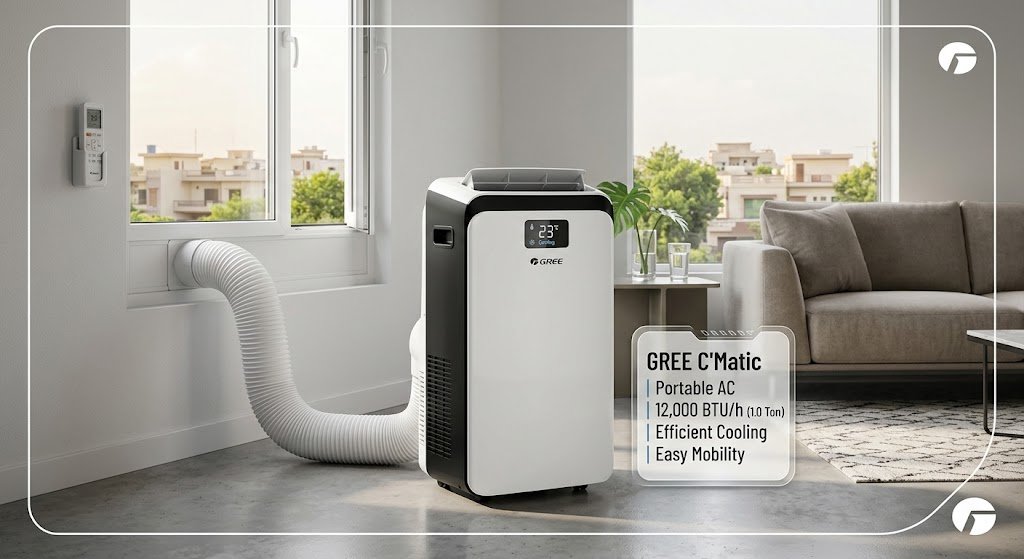 Gree portable AC sales in Lahore by QR Corporation